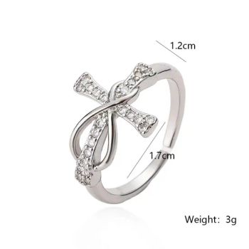 Hot Selling Rose Gold Plated Hiphop Cross Rings Fine Jewelry Diamond - Putian Chengqiu Hui Trading Co., Ltd. - China