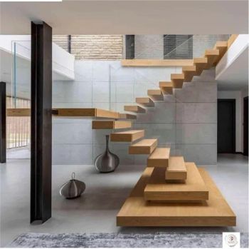 Hot Sale Prefabricated Exterior Staircase Metal Steel Tread Wooden Outdoor Indoor Stairs - Yimu Housing Co., Ltd. - China