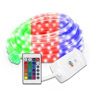 24FT RGB Decorative LED Rope Light for Outdoor Lighting Material PVC HS Code 940540 IP Rating IP65 Lifetime 30000h Origin - Dongguan Light Shines Electric Lighting Co.,Ltd - China