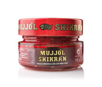 Well known made in Spain 100g smoked herring and mullet roes in red spheres for retail - Eurocaviar S.A. - Spain