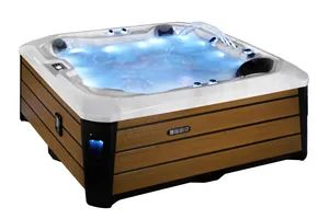 Sunrans SR806A Acrylic Square Hot Tub 2230x2230x940mm Chromatherapy 15D Digital Back Foot Leg Massage - Sunrans (Huizhou) Health Technology Co.,Ltd. - China