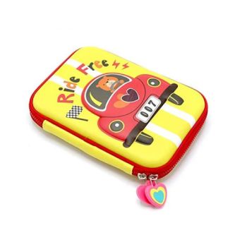 Custom Logo Yellow Hard Shell Portable Stationery Carrier EVA Waterproof Printing PU Pen Pencil Stationery Bag Case - Dongguan Lianping Luggage Products Co., Ltd. - China