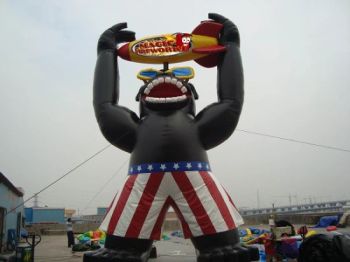 Inflatable Gorilla Balloon for Advertising Weight 15kg Standard EN71 Model NO. IG-002 Trademark YOLLOY Price Negotiable HS Code - GUANGZHOU YOLLOY OUTDOOR PRODUCT CO.,LIMITED - China