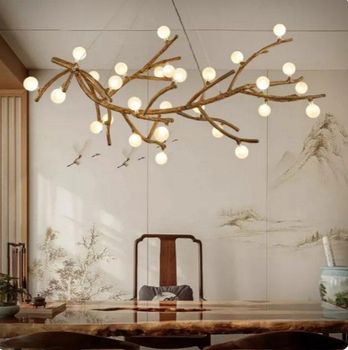 Modern Nordic LED Branch Chandelier Color Brown Light Bulb Count 5 Light Bulb Wattage 3w Warranty Period 2 Years Lumens 80lm - Itaoui - United Kingdom