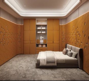 Elegant Leather Bedroom Cabinet with Ample Storage Space Model NO. L1 Trademark Alisa Width Customized Pattern - Foshan Ailisha Home Technology Co., Ltd. - China