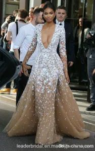 Lace Prom Party Gowns Champagne Celebrity Evening Dresses A3001 - Suzhou Leader Apparel Co., Ltd. - China