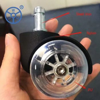 Wbd Manufacturer Load Capacity 35kg Furniture Caster Threaded Stem Type PU Wheel Chair Caster - Guangzhou Ylcaster Metal Co., Ltd. - China