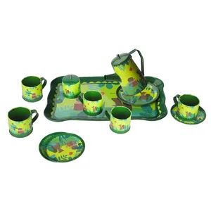 QS Toys Children's Pretend Play Afternoon Tea Coffee Pot Set Tinware Cups Toys for Role Playing Miniature Simulation Tableware Set - Jiangxi Ruidi Toy Co., Ltd - China
