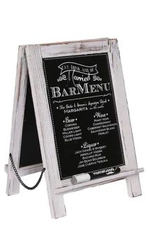 Foldable Rustic Menu Board Party Restaurant Wooden display Blackboard - Qingdao Sea Pilot Trading Co., Ltd. - China