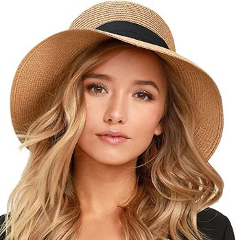 Womens Beach Sun Straw Hat UV Upf50 Travel Foldable Brim Summer UV Hat - Fuzhou Wangxing Network Technology Co., Ltd. - China