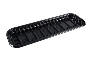 Durable Clear Black Pet Disposable Plastic Fruit Meat Shripm Fresh Food Trays for Supermarket - Henan First Rise Technology Co., Ltd - China