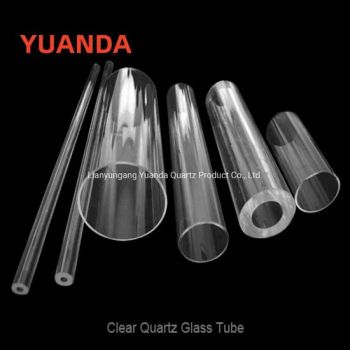 Transparent Quartz Glass Tubes for Scientific Laboratories OEM Yes Soften 1650℃ Purity 99.99% Operating 1200℃ Trademark YUANDA - Lianyungang Yuanda Quartz Product Co., Ltd. - China