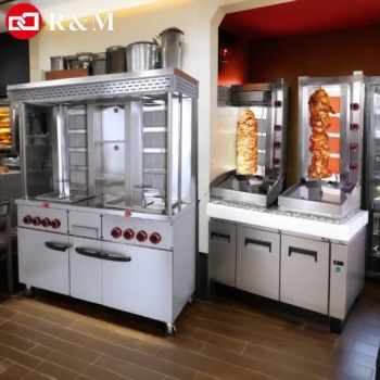 Best Price Commercial Turkey Turkish Vertical Countertop Table Top BBQ Electric Gas Propane Char Charcoal Meat Doner Gyros Kebab Cooking Grill for Sale Near Me - Guangzhou R&M Machinery Co., Ltd. - China