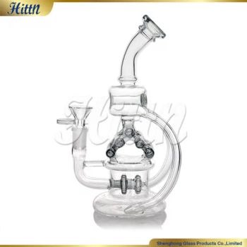 Factory Wholesale 8.5 Inches Heady Glass DAB Oil Rig Recycler High Quality Borosilicate Glass Smoking Water Pipes - Hejian City Shenghong Glass Products Co., Ltd. - China