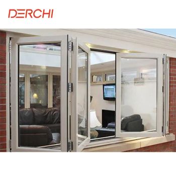Accordion Folding Windows Aluminum Bifold Folding Glass Windows Aluminium Window Design Double Glazed Window - Guangdong deji youpin doors and Windows co. LTD - China