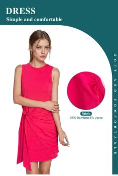 Women's Sleeveless Mini Dress Elegant Summer Ladies Vest Dresses - Sichuan Sustainable Garments Co., Ltd. - China