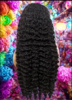 13 4frontal Lace Wig 100 Human Hair Frontal Lace Wig 300 Density Burmese Curls Wig 24inch - Xuchang Kyra Products Co., Ltd. - China