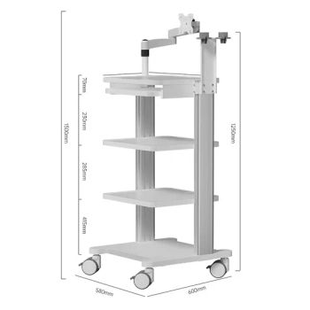 Medical Endoscope Trolley with 4-Layer Storage Cart System MOQ 1PC Origin China Style Morden Seater Single Wheel 4 - Haian Limo Electronic Technology Co., Ltd. - China