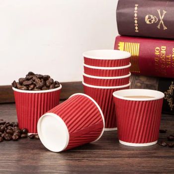 4oz 110ml High Quality Insulated Sleeves Top Grade Disposable Paper Coffee Cup with Lids - Taizhou Jiashun Commodity Co., Ltd. - China