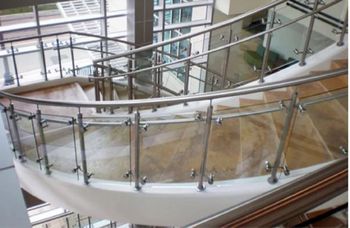 Glass Railings Service Material Glass Thickness 10 mm Position Stairs Usage/Application Hotel Glass Type Laminated - Hussain Traders - India