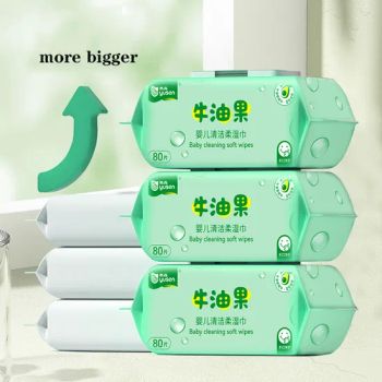 Free Sample 10/40/80PCS Wipes Baby Skin Care Nonwoven Fabric Facial Cleansing Wipes - Baoding Yusen Sanitary Health Supplies Co., Ltd - China