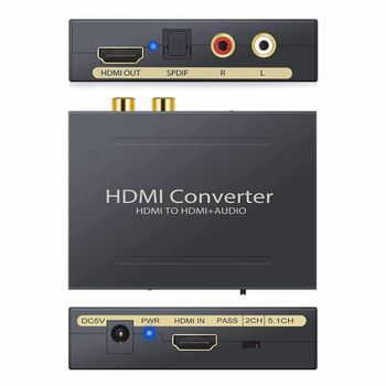 HDMI Audio Optical Extractor, Audio Splitter Compatible with Apple TV, Fire TV and Blue-Ray Players - Gadgets World - India