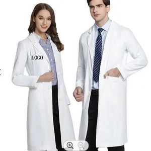 White Lab Coat Nurse Doctor Short Sleeve Uniforms Clothes Beauty Oral Dentist Surgery Hospital Uniforms for Men Women Lab Coat OEM - Jonny(Guangzhou) Clothing Co., Ltd. - China