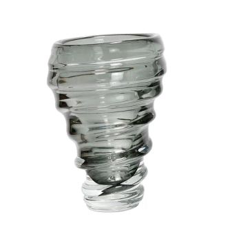 Luxury Custom Unique Vases Decoration Gray Glass Crystal Vase for Home Decoration - Shenzhen Carol Mendisi House Accessories Co. Ltd. - China
