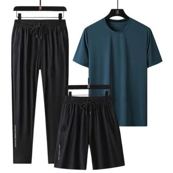 Fashion Sports Three Piece T Shirt Trousers and Shorts Casual Wear - Guangzhou Yuchen Clothing Co., Ltd - China