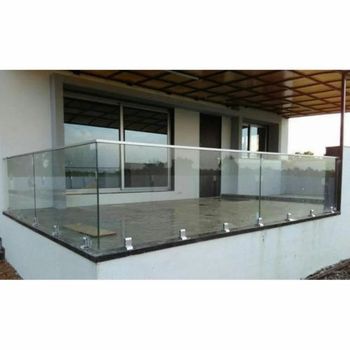 Aluminium Glass Railing System, For Home Brand Fortune Design Railing Position Balcony Color All Colors Usage/Application - Fortune Creations - India
