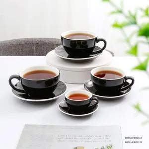Custom Glazed Ceramic Coffee Cups and Saucers Wholesale Personalized Creative Cups and Saucers - Shenzhen Classic Ceramics Co., Ltd. - China