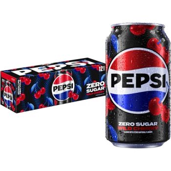 PEPSI WILD CHERRY ZERO SUGAR CN, 12OZ/12PKX2 - A&A FOOD DISTRIBUTORS - United States