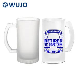 Glass Sublimation Stein Coffee Mugs High Quality Sublimation Frosted Glass Beer Mugs - Hunan Huihong Economic Trading Co., Ltd. - China