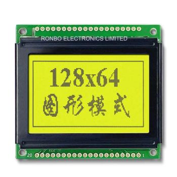 RB12864E Graphic LCD 128x64 COB 30ms TN+FILM 15D MOQ100 Rohs Type Graphic Trademark Ronbo HS Code 901383010 Model NO. RB12864E - RONBO ELECTRONICS LIMITED - China