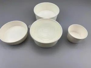 Thicken Kraft Paper Soup Bucket Disposable Lunch Box Takeaway Food Bowl - Anhui Mingde Medical Care Products Co., Ltd. - China