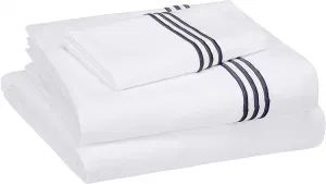 Embroidered Hotel Stitch 120GSM Sheet Set Polyester Acrylic Plain Dyed 3PCS 15D - Texpro Co., Ltd. - China