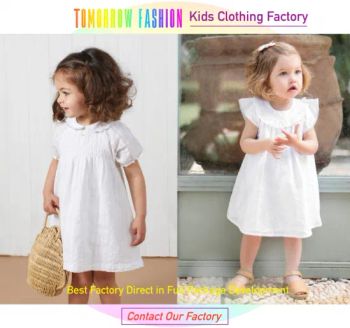 Custom Children Wholesale Girls Baby Kids Clothes Sets Summer Fashion Floral Flower Kids Clothing Little Girls Dresses with Ruffled Cotton - Dongguan Tomorrow Fashion Co., Limited - China