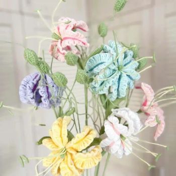 2025 Newest Lily Flower 100% Handmade Crochet Flower Finished Flower Artificial Lily Flower - Sihang Import and Export Trade (Dazhou) Co., Ltd. - China