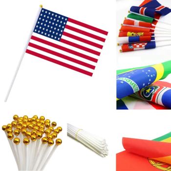 International World Stick Flag, Hand Held Small Mini National Pennant Flags Banners on Stick - Suzhou Offer Gifts Co., Ltd. - China