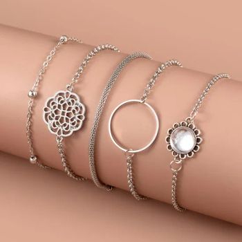 Fashion Exaggerated Geometric Set of Multi-Layered Bracelet Jewelry - YIWU JINYE IMPORT AND EXPORT CO., LTD - China