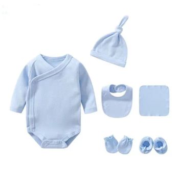 Wholesale 2023 Autumn Comfortable Cotton Long Sleeve for Baby Boy Rompers Mittens Hats Bibs Sets - Shijiazhuang Cool Apparel Co., Ltd. - China