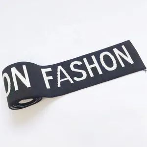 Letter Jacquard Knitting Rib Waistband Clothing Accessory Origin China Thickness 2 mm Width 86cmx9cm Yarn Count 150d Trademark - Dongguan Yinmei Textile Products Co., Ltd - China