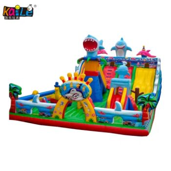 Hot Amusement Park Ocean Shark Jumping Animal Castle Combo Toy Inflatable Bouncer - ZHEJIANG JINSHI AMUSEMENT EQUIPMENT CO., LTD. - China