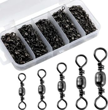 Barrel Swivels, Rolling Barrel Swivels for Fishing, Stainless Steel Swivels, Hook Line Snap Connector Swivels Fishing Tackle Freshwater Saltwater, 162lb - Weihai Lotus Outdoor Co., Ltd. - China