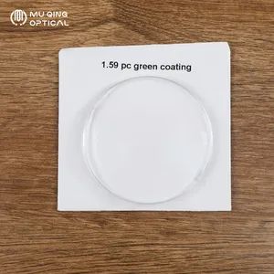 Muqing Eyeglass Lenses Factor 1.59 PC Green Coating Single Vision Optical Lenses - Shanghai Muqing Optical Glasses Co., Ltd. - China