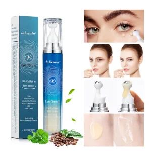 Online Wholesale and Retail Dark Circles Removal Anti Puffy Eye Serum 5% Caffeine Essence Wrinkle Reduce Cream Roll on Massage Eye Roller Serum - Yixing Allwin Products Co., Ltd. - China
