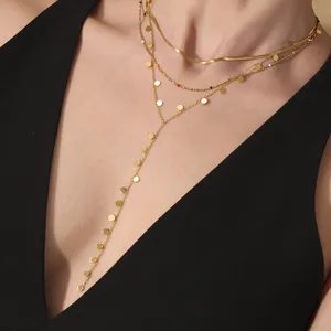 2025 Trend New Fashion Sweater Match Fringed Circle Y Chain Necklace Jewelry Wholesale Supplier - Guangzhou Joacii Jewelry Co., Ltd. - China