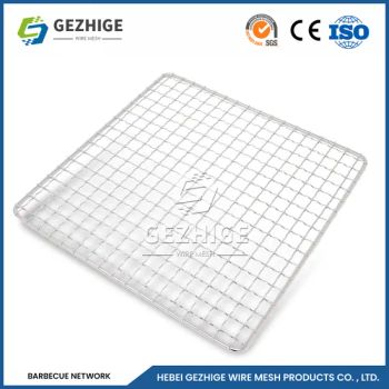 Gezhige Carbon Baking Mesh Mats Barbecue Grill Solid Picnic Stainless Steel Cross Wire BBQ Mesh - Hebei Gezhige Wire Mesh Products Co., Ltd - China