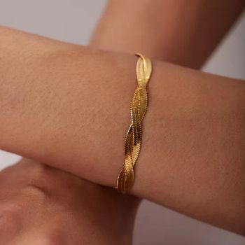 Stainless Steel Line Jewelry Gift Minimalist Opening Double Layer Bracelets Bangles - KONGSUN INDUSTRY (HK) LIMITED - China