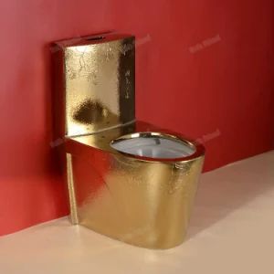 Elegant Flower Pattern Gold Print One Piece Toilet Bowl Bathroom Sanitary Ware Ceramic Water Closet Toilet - Chaozhou Chaoan Bath Friend Sanitary Ware Co., Ltd. - China